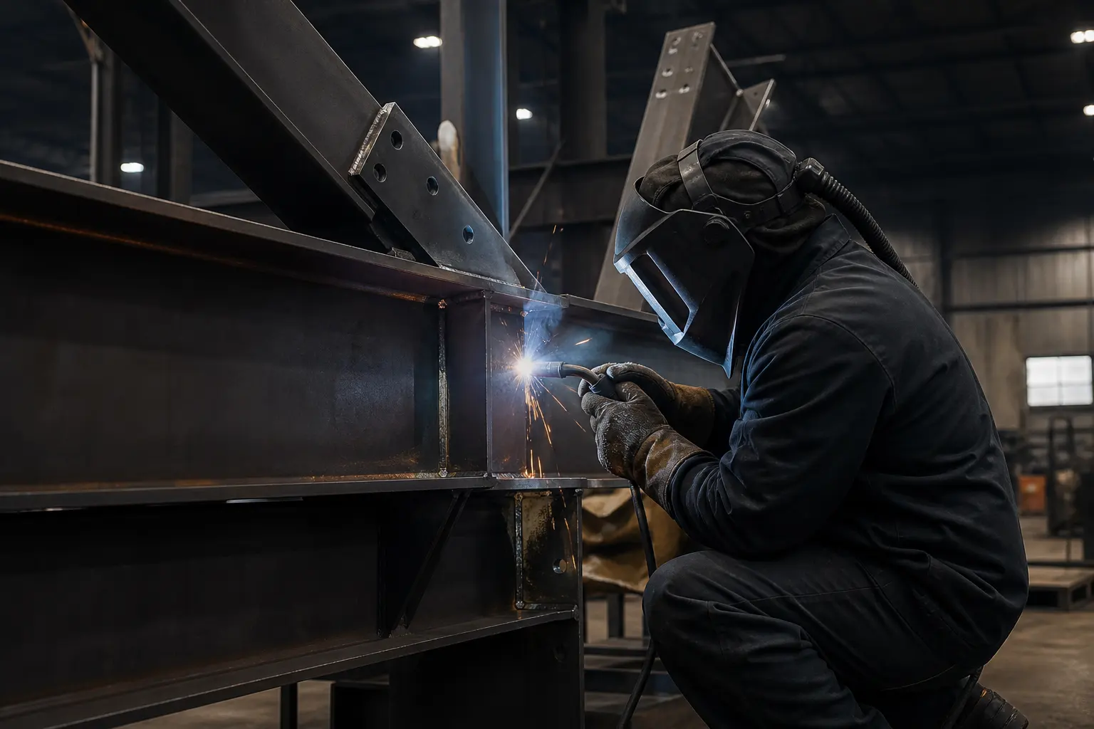 Structural fabrication for the Rivermark logistics works
